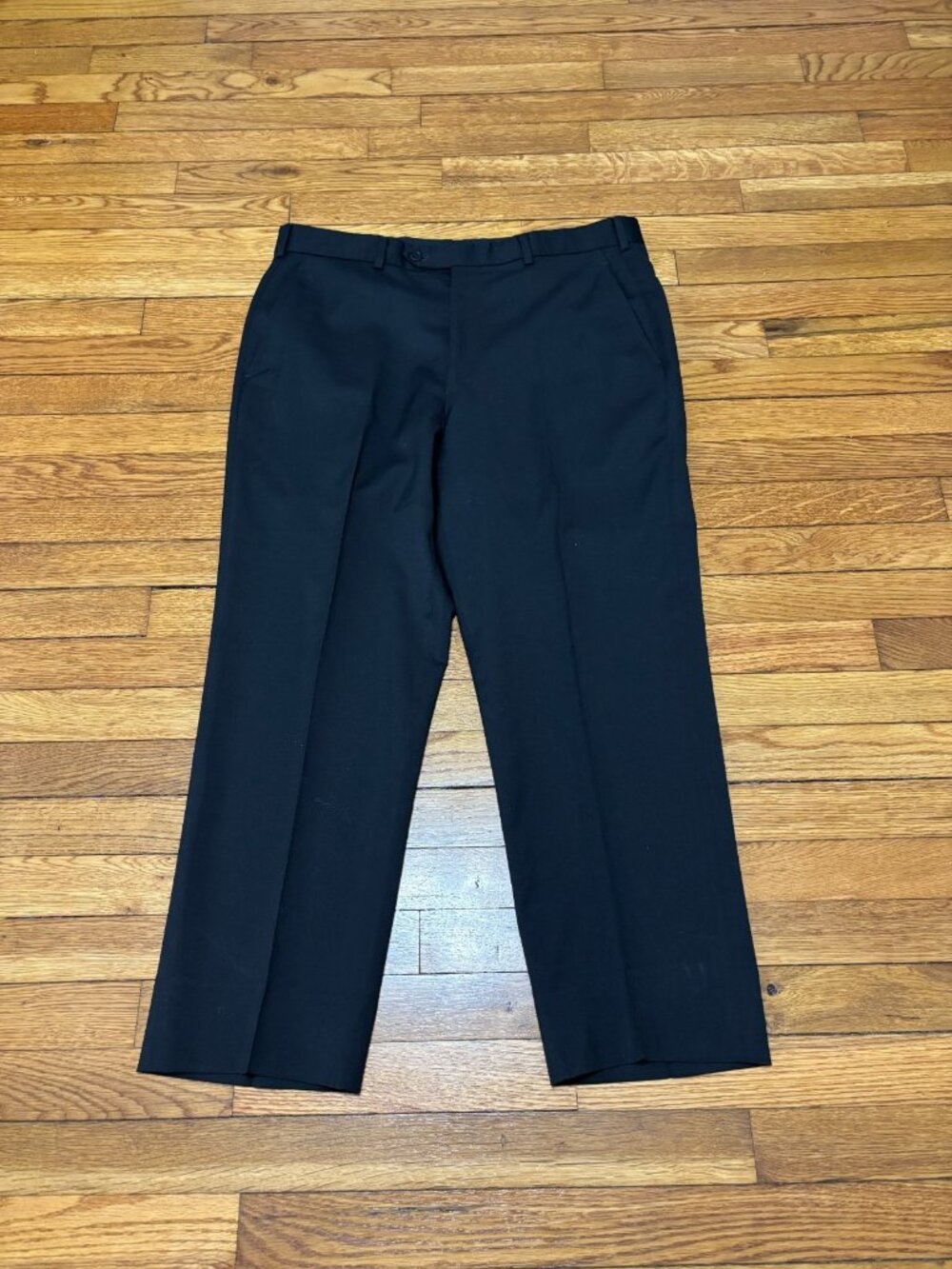 Brooks Brothers Mens 1818 Fitzgerald Dress Pants Size 36x27 Black Flat Front